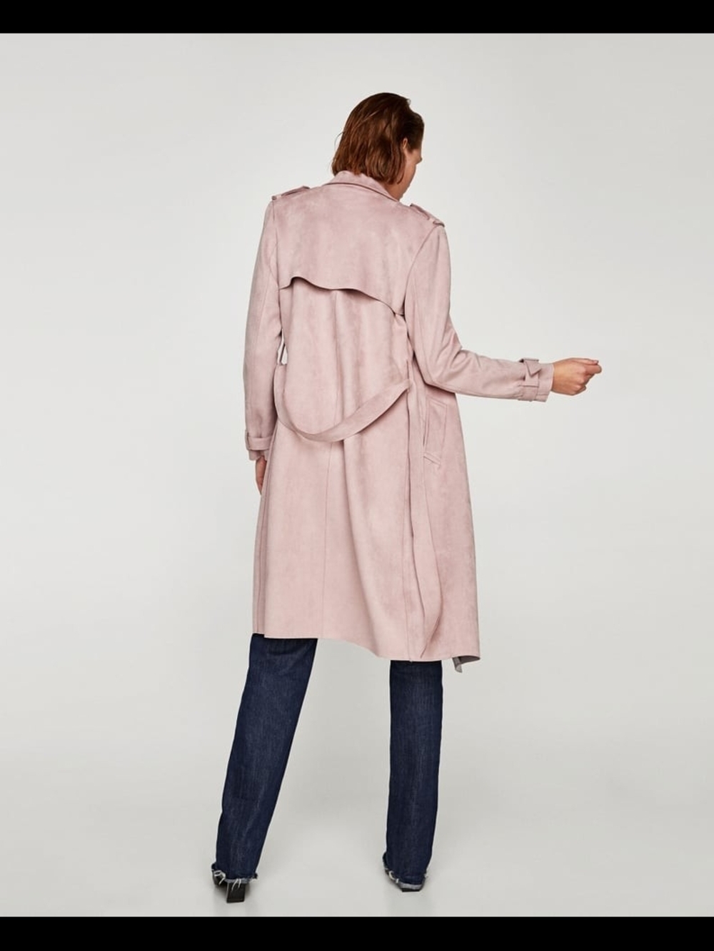 Women’s Light Pink Trench Coat - Elegant Long Trench